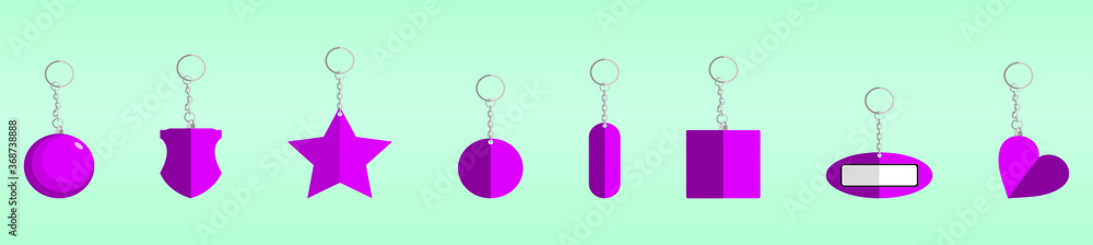 set of key chain icon with various models. vector illustration set of key chain icon with various models. vector illustration