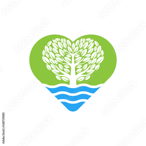 Tree Logo design vector illustration. Abstract Tree Logo vector in creative design concept for nature, agriculture and farm business. Tree Logo, icon, sign and symbol vector design illustration. © The Masterplan Std.