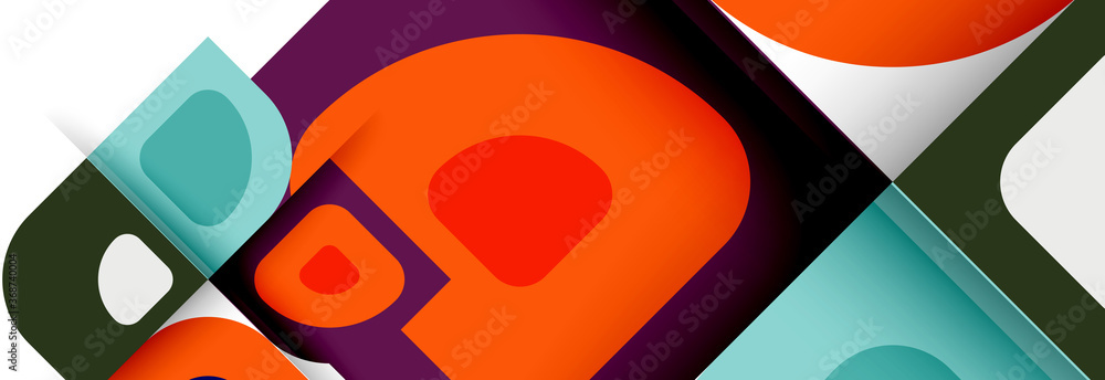 Set of vector modern geometric abstract backgrounds with repeating abstract round shapes patterns and shadow effects Set of vector modern geometric abstract backgrounds with repeating abstract round shapes patterns and shadow effects