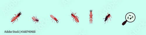 set of termite with various models. vector illustration