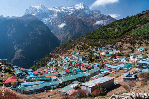 Nepal, Himalayas, Mountains, Namche Bazar, Everest Views, landscape, travel, town, village,  © Justyna