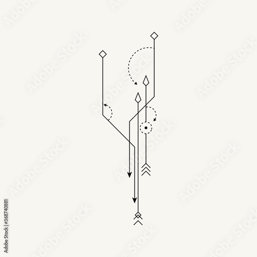 Line Dot Tattoo