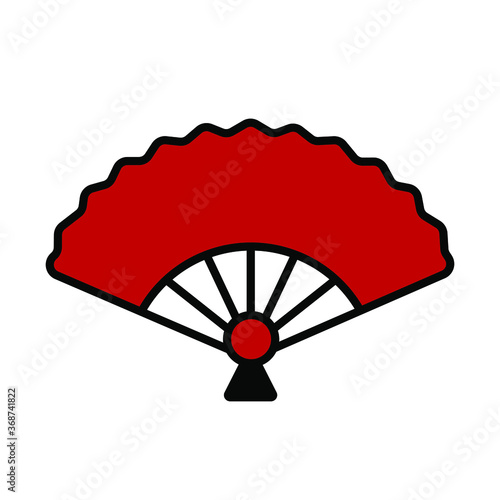 hand-held fan vector simple design