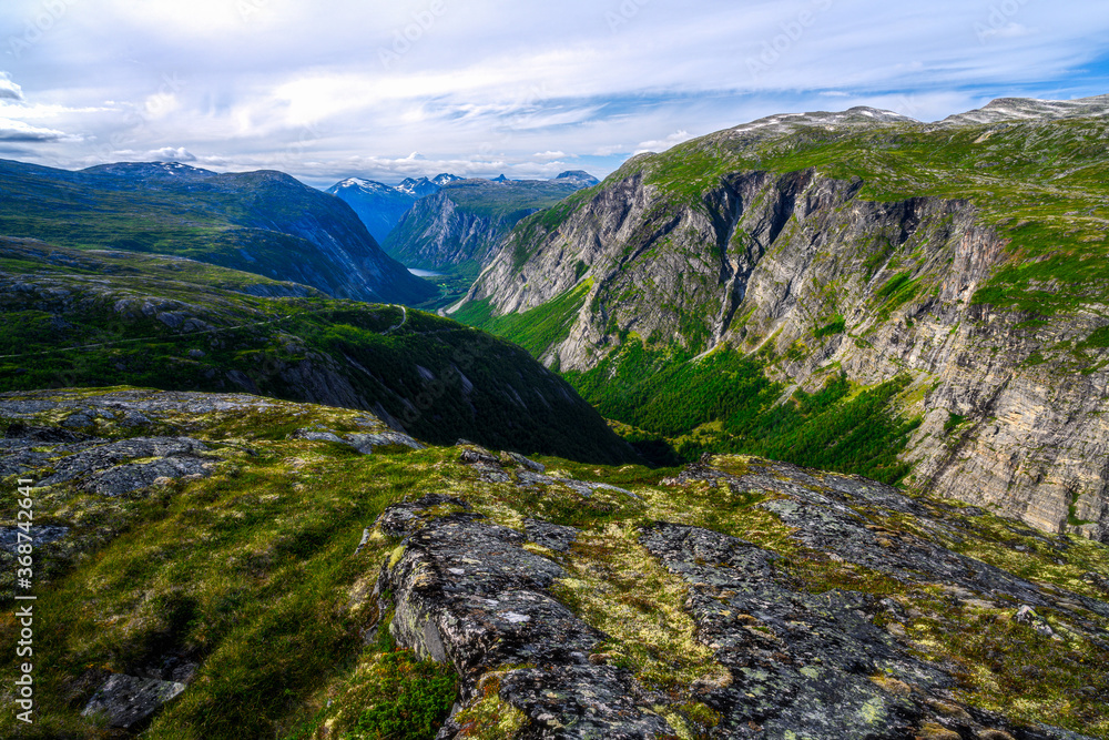 high mountain landscape - Eikesdal seen from Aursjøvegen