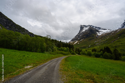 mountain road in norway - Viddal in Hjørundfjord
