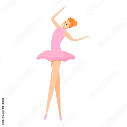 Ballerina practice icon. Cartoon of ballerina practice vector icon for web design isolated on white background