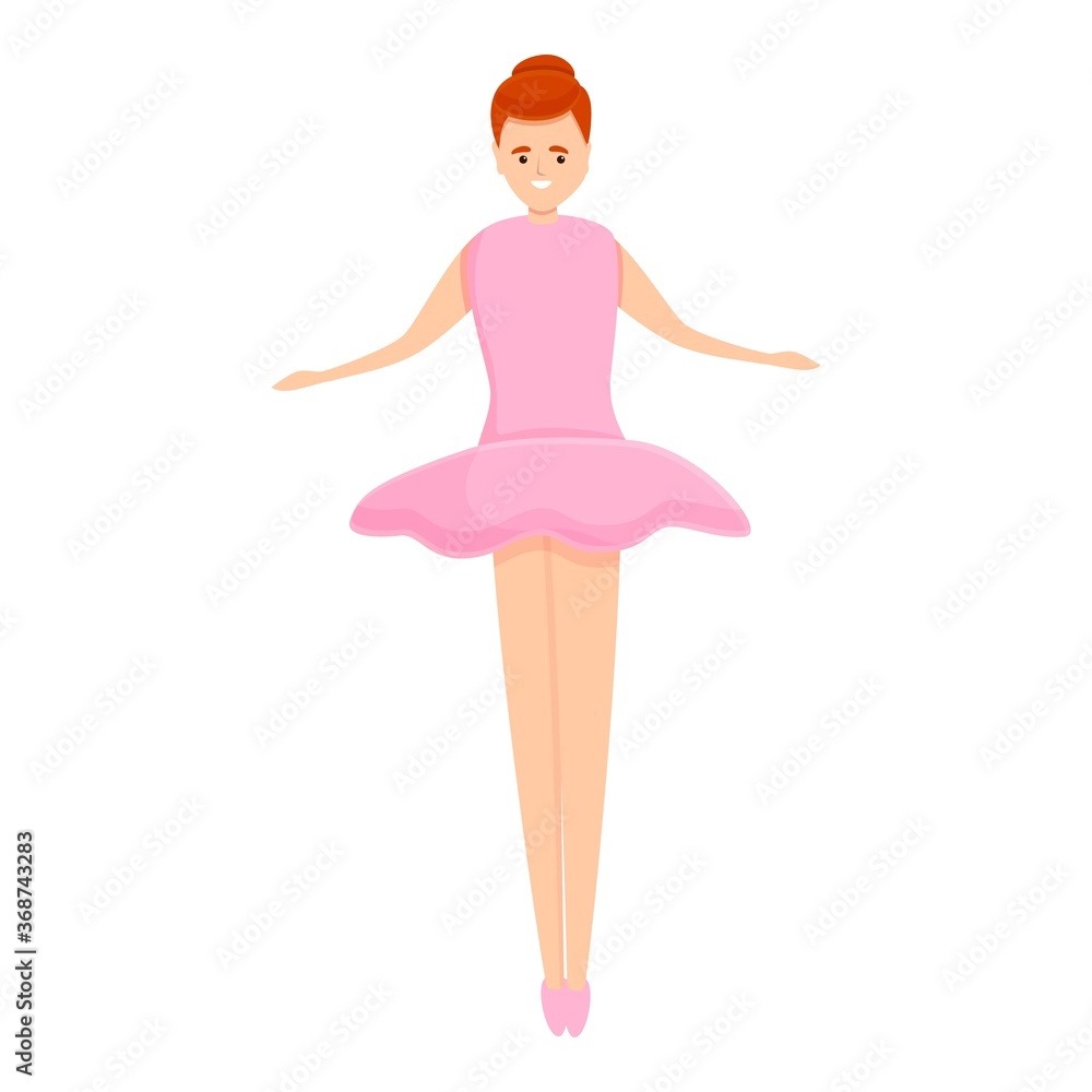 Ballerina gym icon. Cartoon of ballerina gym vector icon for web design isolated on white background Ballerina gym icon. Cartoon of ballerina gym vector icon for web design isolated on white background