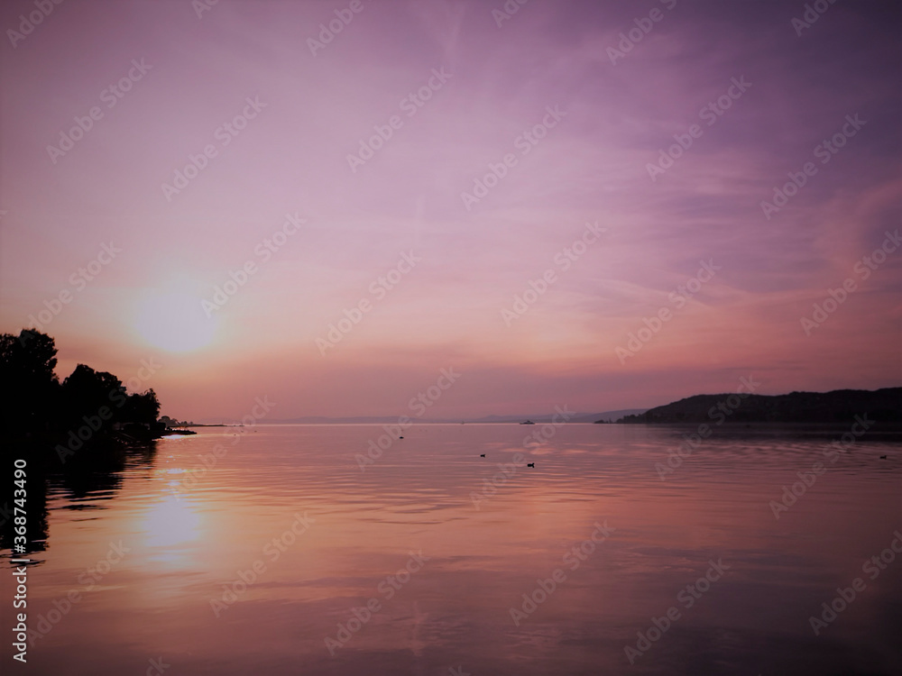 sunset on the beach