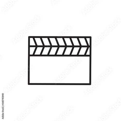 Movie clapper board icon vector