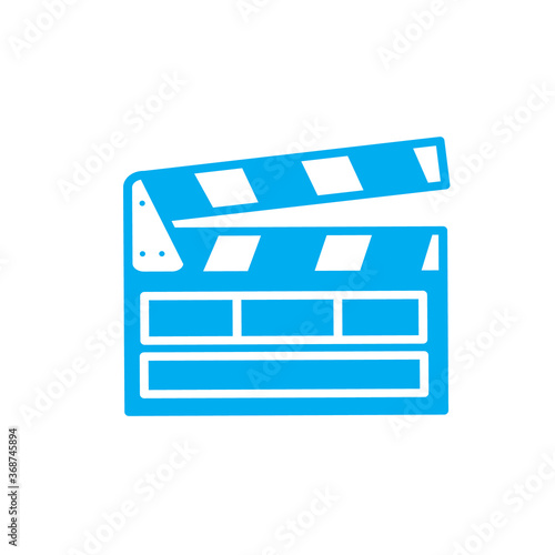  Movie clapper board icon vector