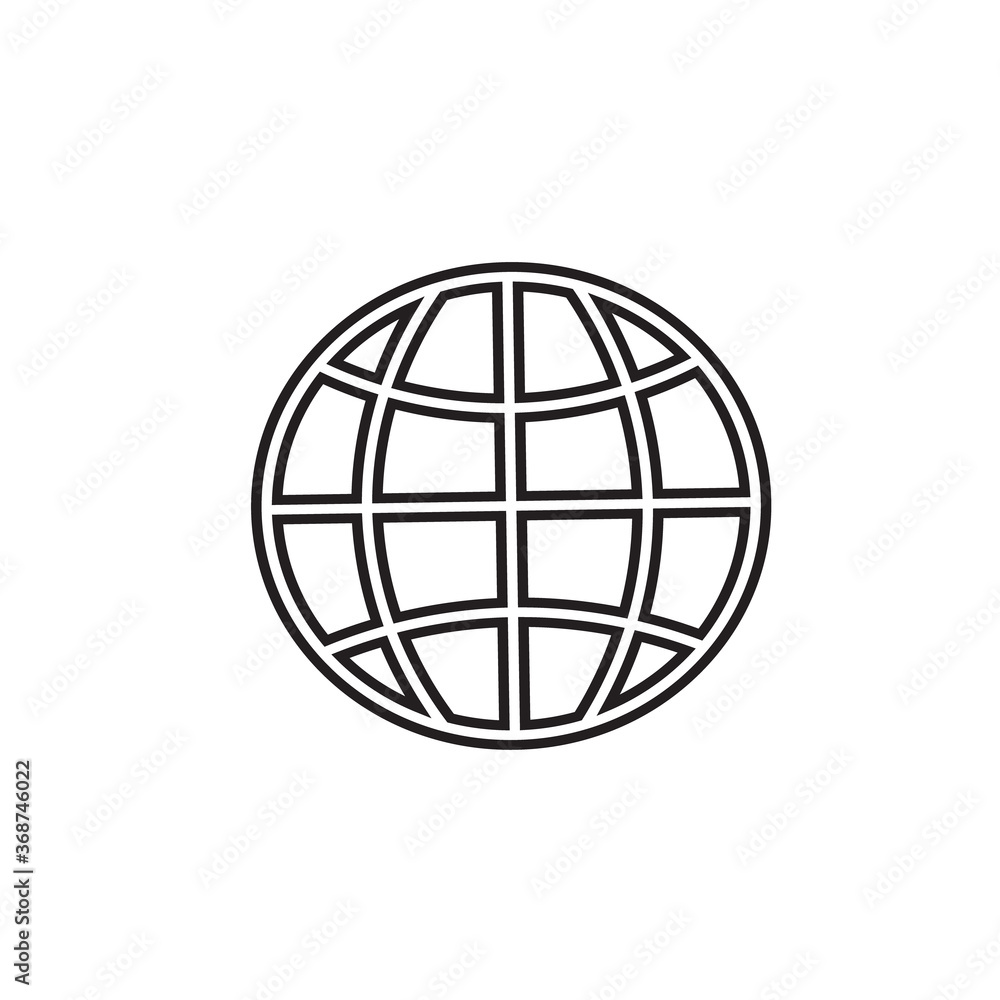 Website globe icon vector Website globe icon vector