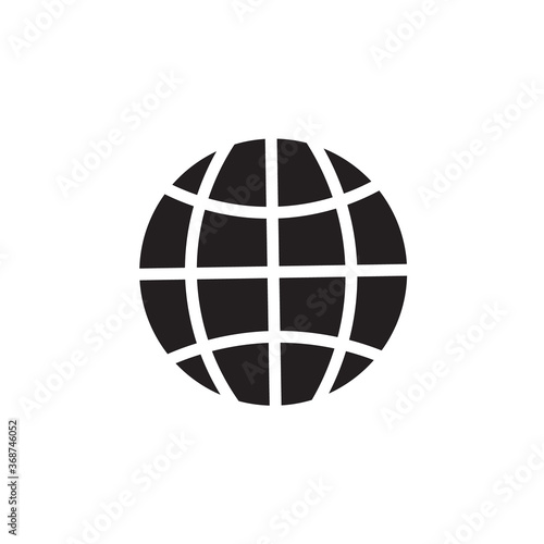 Website globe icon vector