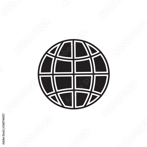 Website globe icon vector