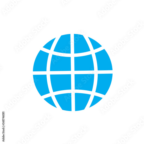 Website globe icon vector