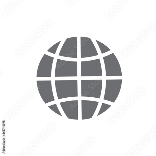 Website globe icon vector