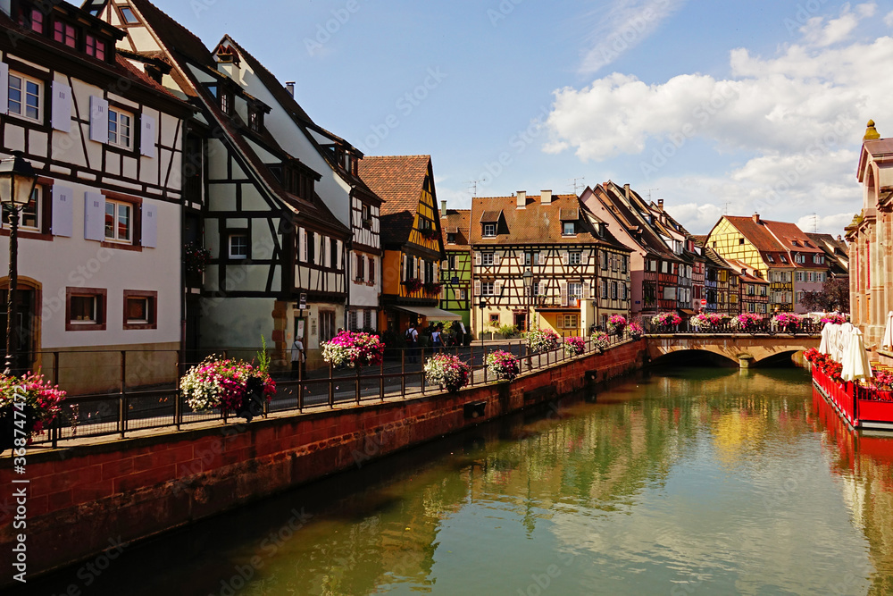 Petite Venise, un jour de soleil à Colmar, belle ville de l'Alsace