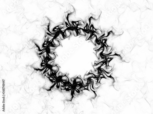 Fototapeta Naklejka Na Ścianę i Meble -  surreal futuristic digital 3d design art abstract background fractal illustration for meditation and decoration wallpaper