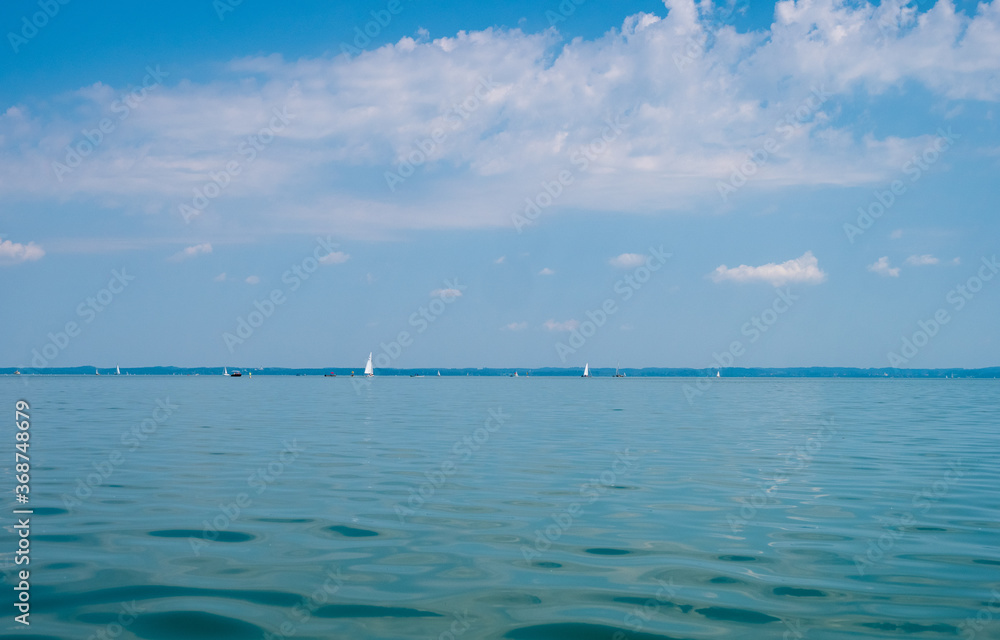 Lake Chiemsee, Bavaria, on a sunny summer day Lake Chiemsee, Bavaria, on a sunny summer day