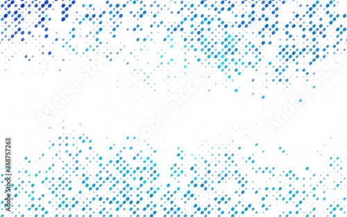 Dark BLUE vector modern geometrical circle abstract background. Dotted texture template. Geometric pattern in halftone style with gradient.