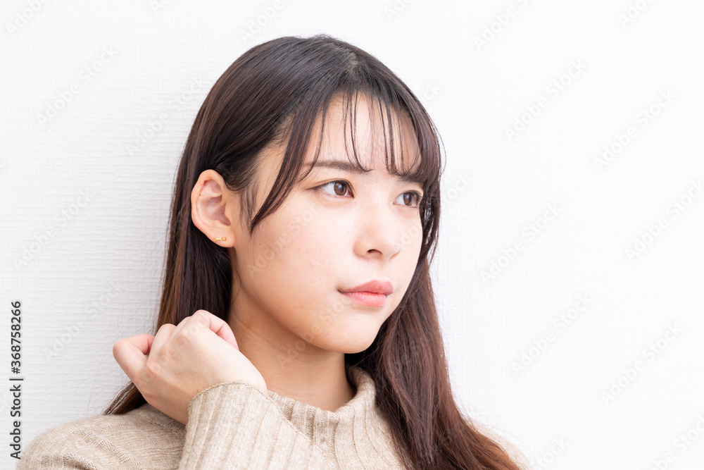 明日を見つめる女性 明日を見つめる女性