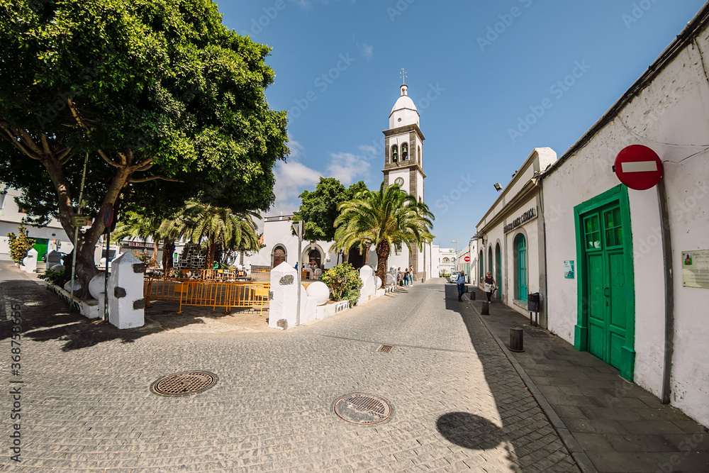 Lanzarote, Spain. The church in Arrecife city