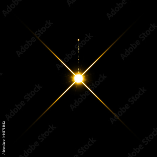 Gold warm color bright lens flare flashes leak for transitions on black background