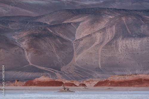Desert landscape in the Salar de Arizaro, La Puna, Argentina, South America, America