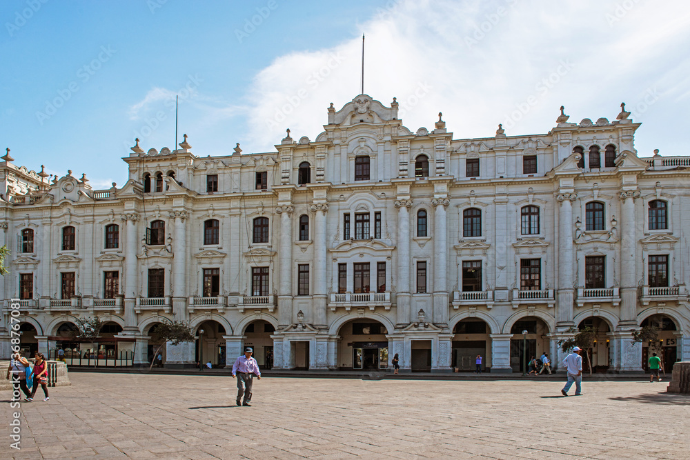 Historisches Gebäude an der  Plaza San Martin , Lima , Peru