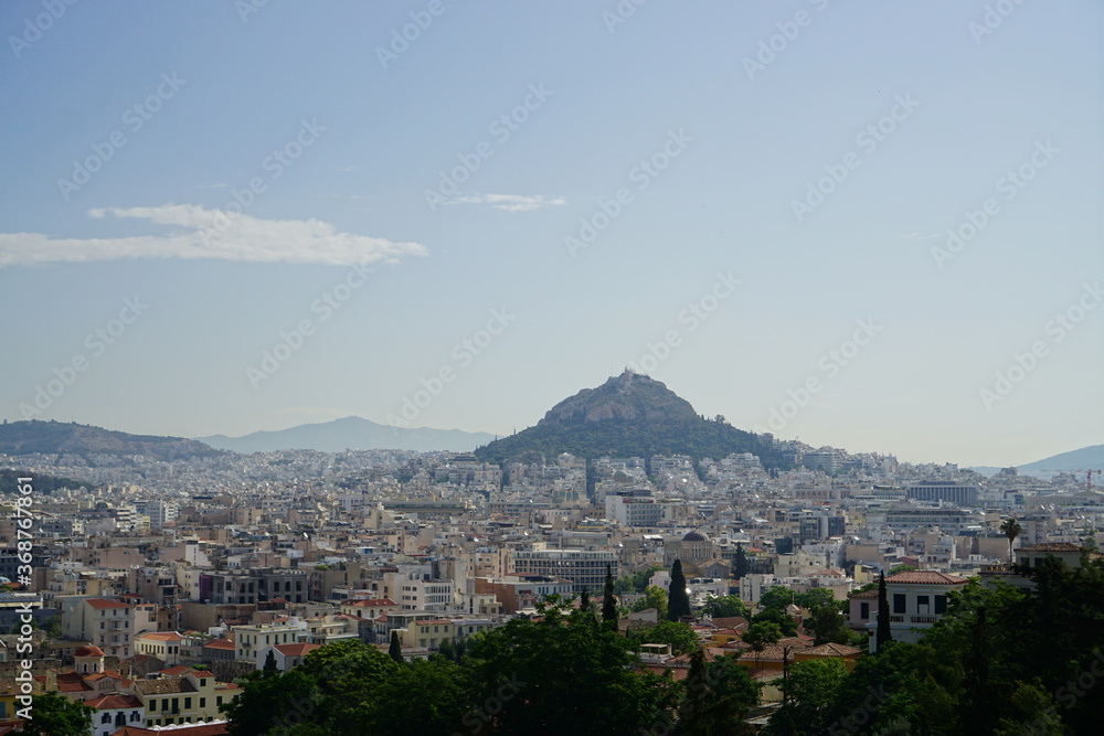 Panorama, the landscape of Athens in Greece, Europe