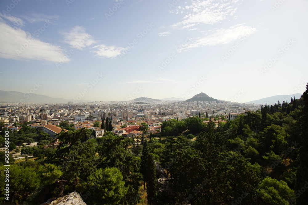 Panorama, the landscape of Athens in Greece, Europe
