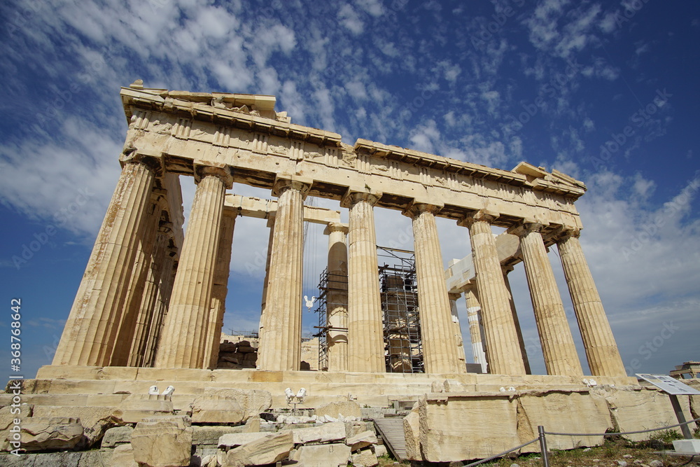 a temple in Athens, called the Parthenon