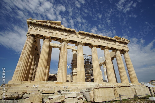 a temple in Athens, called the Parthenon