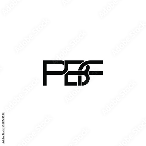 pbf letter original monogram logo design