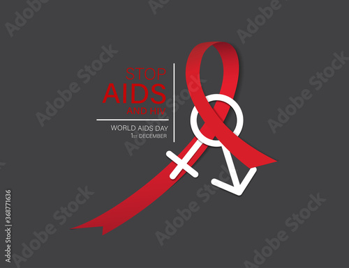 world aids day vector illustration.