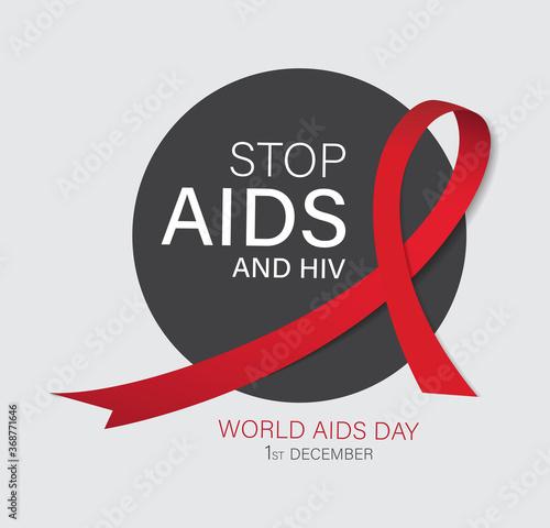 world aids day vector illustration.