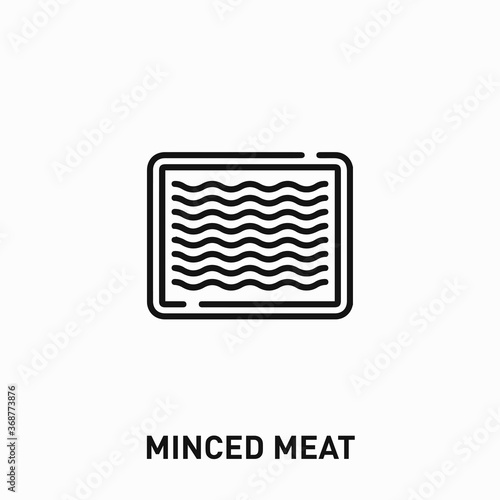 minced meat icon vector. minced meat sign symbol for your design	