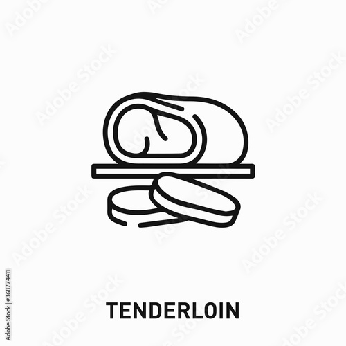 tenderloin icon vector. meat sign symbol for your design	