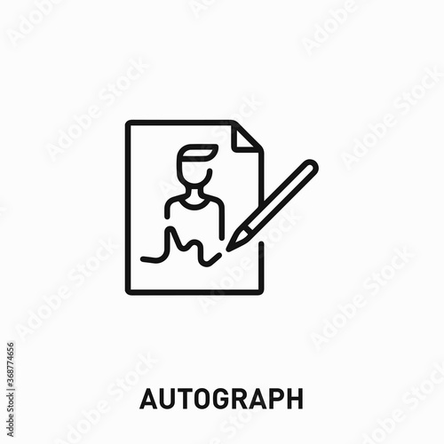 autograph icon vector. autograph sign symbol for your design	