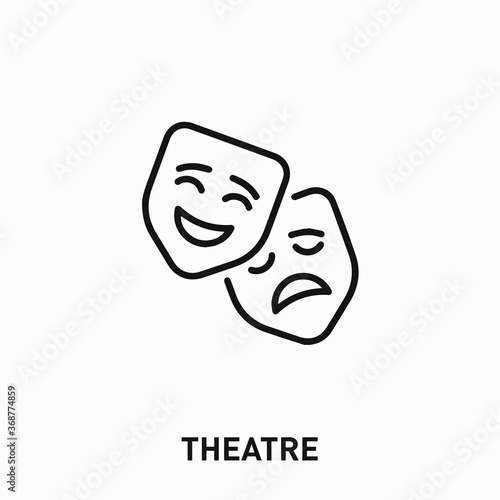 theatre icon vector. masks sign symbol for your design	