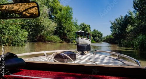 Travel along the canals on the Danube River, Vilkovo, Ukraine