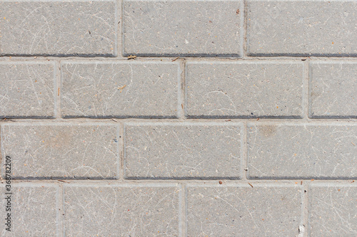 Wallpaper Mural Gray stone tiles lies on the sidewalk. There are scratches on the stones in some places. Abstract textured background. Copy space for your text and decorations. Torontodigital.ca