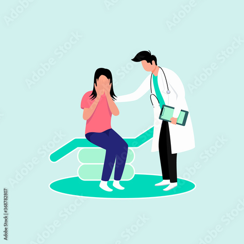 Doctors Checkup Upset Patient