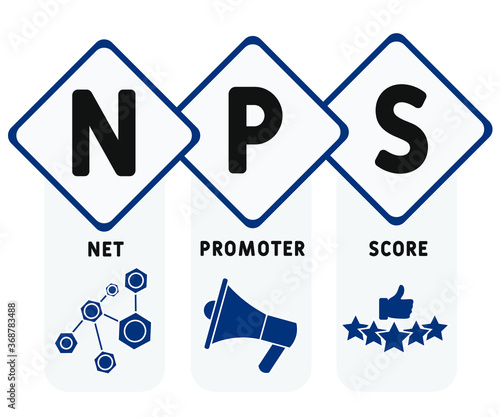 NPS - Net Promoter Score. business concept.  Vector infographic illustration  for presentations, sites, reports, banners
