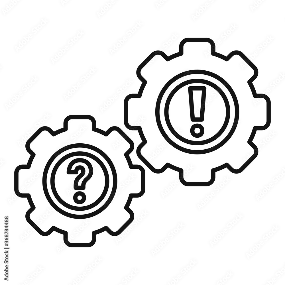 Gear system innovation icon. Outline gear system innovation vector icon for web design isolated on white background Gear system innovation icon. Outline gear system innovation vector icon for web design isolated on white background
