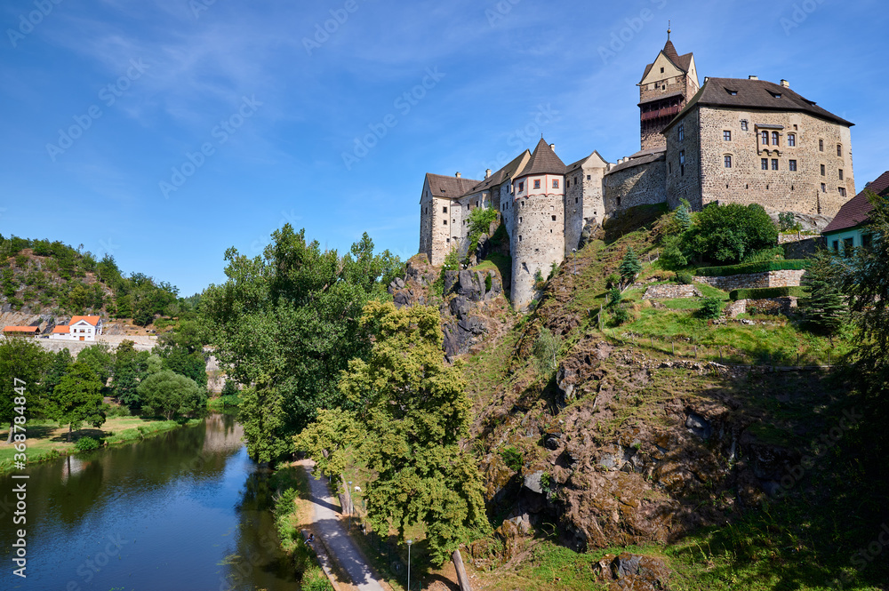 view of the castle of Loket in Czech republic