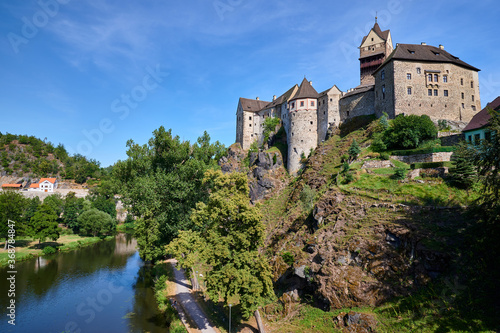 view of the castle of Loket in Czech republic