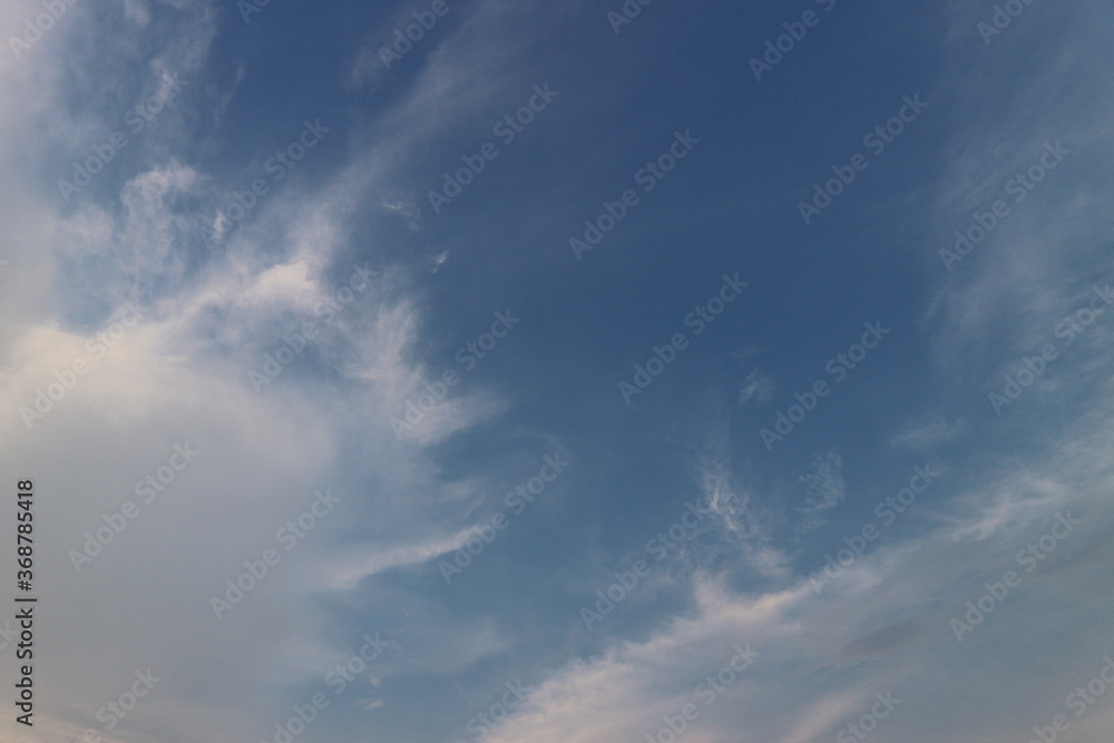 White clouds against blue sky background White clouds against blue sky background