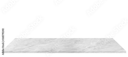 White marble floor isolated on white background for montage product display or design key visual layout,with clipping path.