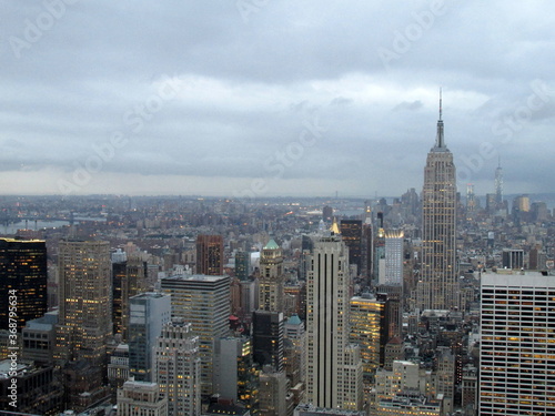 Empire State Building at Rockefeller Center top of the rock Observation deck