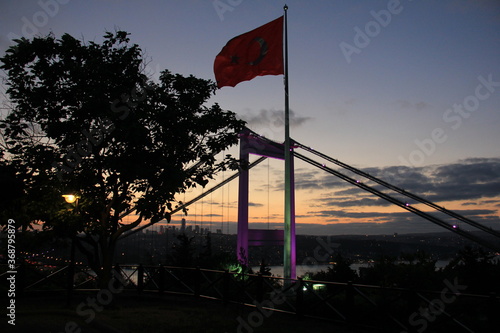 Turkish flag @sunset İstanbul © aydok